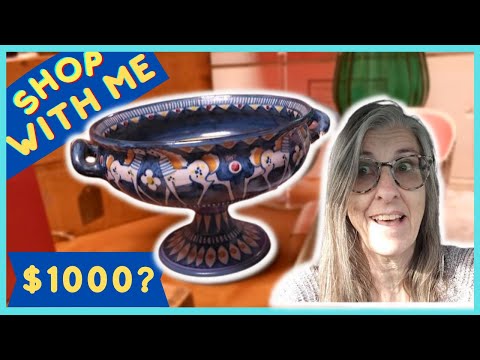 DID I JUST FIND A $1,000 PIECE OF POTTERY? Shop With Me at the Antique Mall
