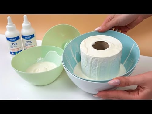 GENIUS!π MAKING BEAUTIFUL DECOR FROM TOILET PAPER, PVA GLUE AND USUALLY A PLATE! DIY