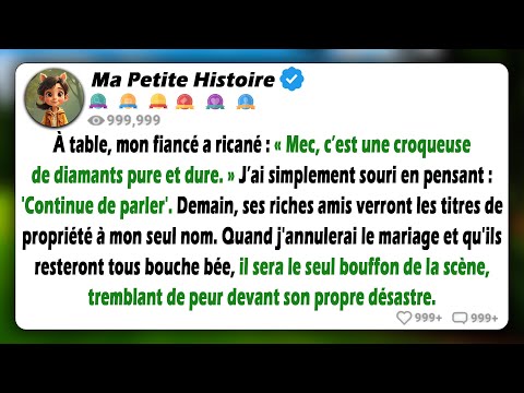 « C'est une vraie chercheuse d'or », se vantait mon fiancé auprès de ses amis riches – j'ai souri...
