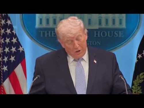 President Donald Trump holds a news conference