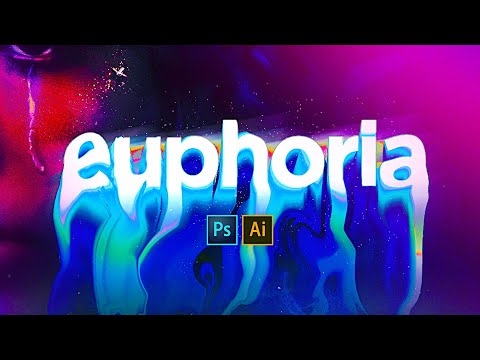 Liquid Text Effect - Adobe Illustrator & Photoshop CC Tutorial (2020)
