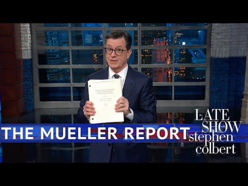 Colbert Gets His Copy Of The Mueller Report