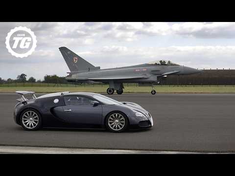 Bugatti Veyron vs A Euro Fighter Jet