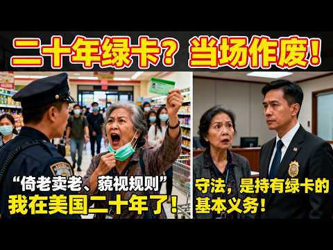 中国大妈拒戴口罩,怒斥美国警察:「我是绿卡持有者,我在美国二十年了!」华裔移民官的回应,却让她瞬间沉默…