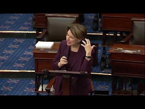 Sen. Klobuchar Takes to the Senate Floor to Explain the Need to Extend the Health Care Tax Credits