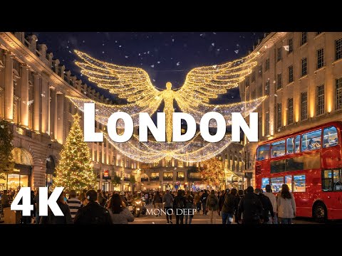 Lodon Christmas 4K | A Festive Winter Atmosphere (4K) πβ¨ Magical Holiday Lights