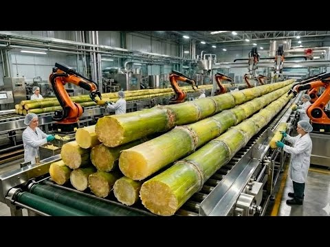 Inside a High-Tech Sugarcane Juice Factory: From Fresh Harvest to Bottled Juice (Full Process)