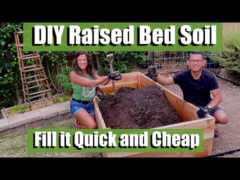 How to Make DIY Inexpensive Raised Bed Soil & How to Fill it Quick & Cheap / Raised Bed Garden #6