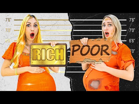 RICH VS BROKE PREGNANT IN JAIL | RICH VS POOR FUNNY SITUATIONS BY CRAFTY HYPE