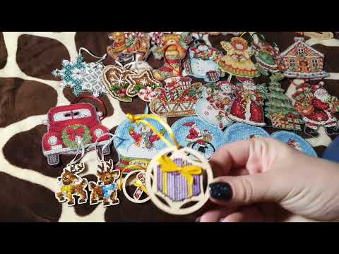 Моя коллекция вышитых новогодних игрушек (100+)