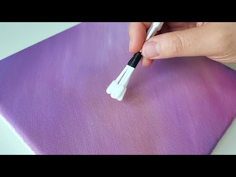 Easy to paint Lavender Flowers / Acrylic Painting for beginners
