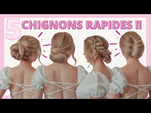 Tutoriel CHIGNON SIMPLE chignon facile et rapide à faire soi meme CHIGNON MARIAGE coiffure de soirée