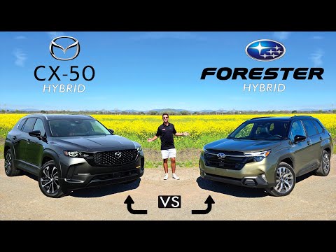 FACEOFF! -- 2025 Subaru Forester Hybrid vs. 2025 Mazda CX-50 Hybrid: Comparison