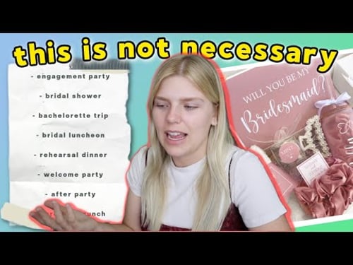 questionable wedding traditions... all these parties & gifts are TOO MUCH!