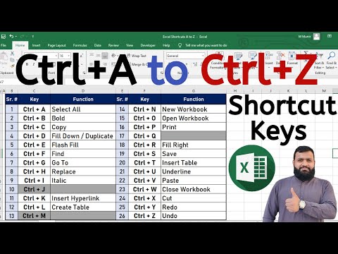 Ctrl A to Ctrl Z Shortcut Keys in MS Excel | Ctrl+A to Ctrl+Z Shortcut #excelshortcutkey #exceltrick