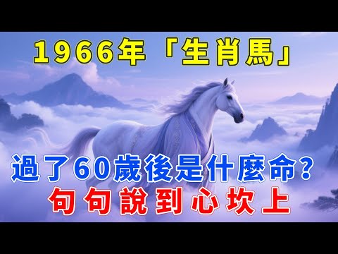 1966年屬馬人,天選之命!2026年60歲後「財星」入庫,以前看不起你的人,以後高攀不起!#十二屬相#生肖 #運勢 #風水 #財運 #命理