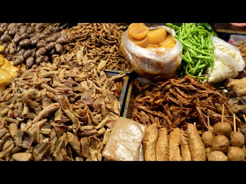 A collection of wonderful night market food - the busiest night market in Taiwan