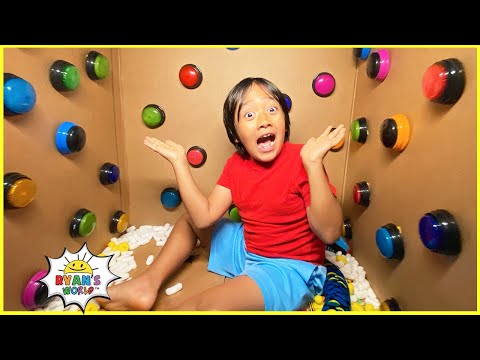 100 Buttons Challenge but only 1 let you escape...and more 1hr kids video!