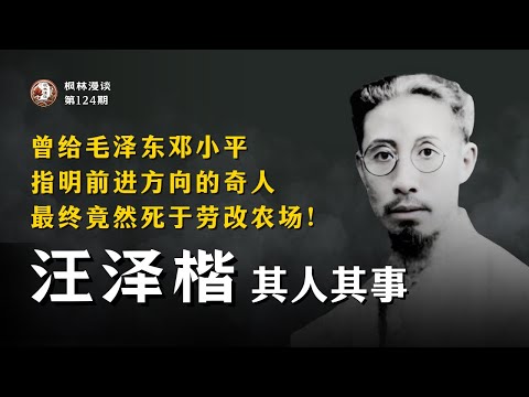 曾给毛泽东邓小平指明前进方向的奇人,最终竟然死于劳改农场 —— 汪泽楷其人其事