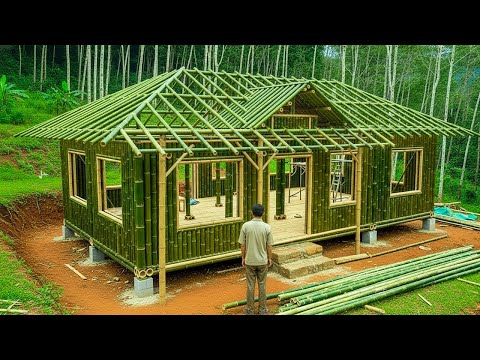 Single man builds BAMBOO HOUSE, revives abandoned ancient land