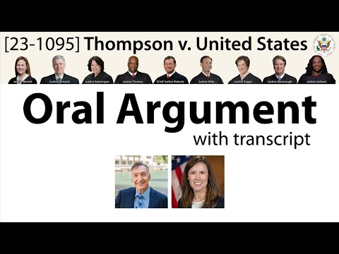 Oral Argument on how "false" and "misleading" differ: Thompson v. United States