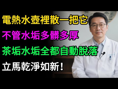 水壺內壁黃又髒?當心把重金屬喝下肚!只需2樣廚房寶貝,不用刷,水垢自己溶解,乾淨得能照鏡子!#健康知识#老年健康#健康养生#醫師健康日記