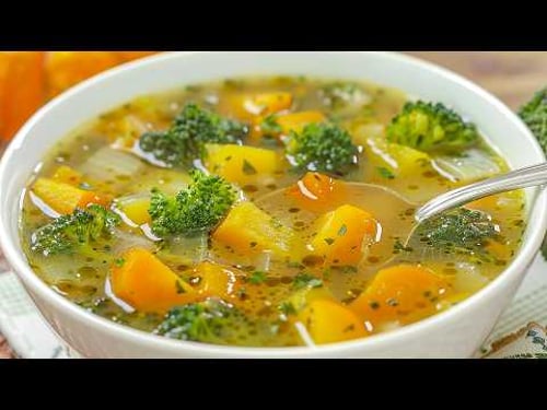 Essen Sie alle 3 Tage Kürbissuppe mit Brokkoli zum Abendessen und Sie werden schnell abnehmen!