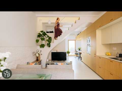 Small Narrow Barcelona Home Reworked for Family of Four, 60sqm/646sqft