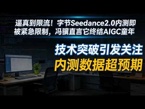 逼真到限流!字节Seedance2.0内测即被紧急限制,冯骥直言它终结AIGC童年🔥#Seedance2.0#字节AI#国产AI封神#AIGC突破#AI视频模型#冯骥黑神话悟空#AI造假争议#科技热点