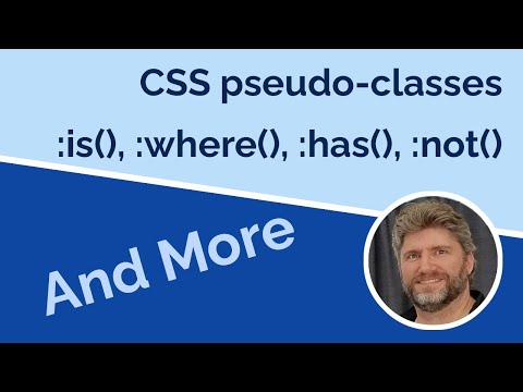 CSS is, where, and has pseudo classes