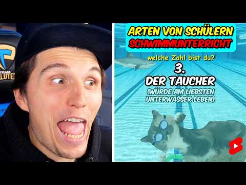 Paluten guckt Shorts bis es in den Schwimmunterricht geht