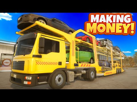 I Used My Car Hauler to Make MASSIVE Profit in Car Dealer Simulator