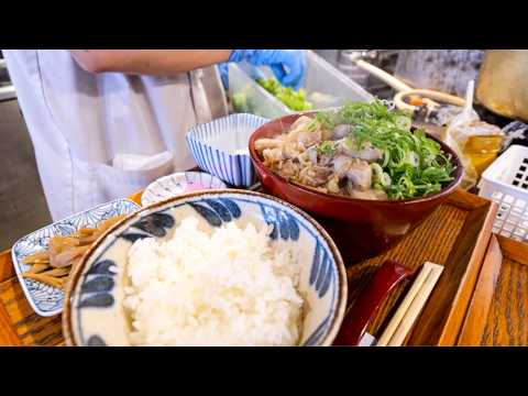 Osaka’s Monster Lunch: The Crazy-Popular Meat-Soup Lunch & Overloaded Tartar Karaage!