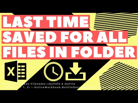 Excel VBA Macro: List Time Last Saved (For All Files In Folder)