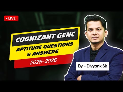Cognizant GenC Aptitude Questions & Answers 2025-2026 | Latest Pattern, Solutions & Tips to Crack