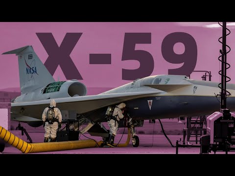 The world's most advanced jet aircraft, the X-59: a silent supersonic experimental aircraft.