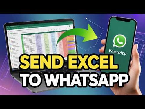 How to Send Excel Sheet to WhatsApp using Laptop