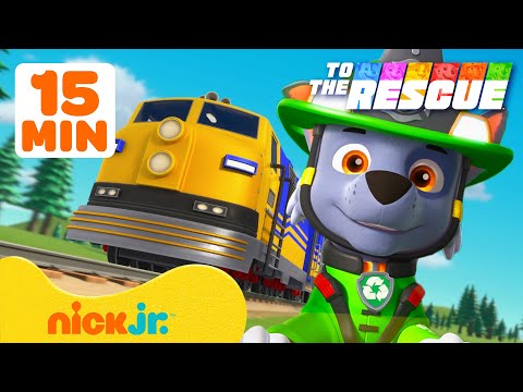 PAW Patrol Rescue a Train, Princess, & More Rescues! 🚊👑 w/ Rocky & Skye | 15 Minutes | Nick Jr.