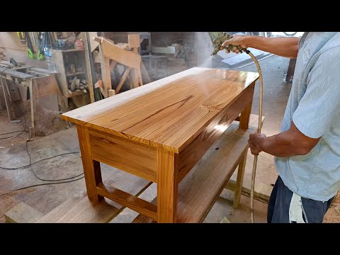Making a minimalist wooden table to finishing