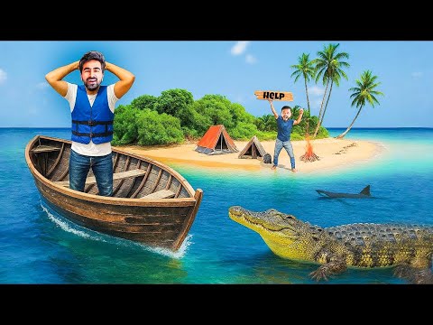Trapped On a Mini Island For 24 Hours 🏝️ - क्या यहाँ पर बच पाएंगे ?