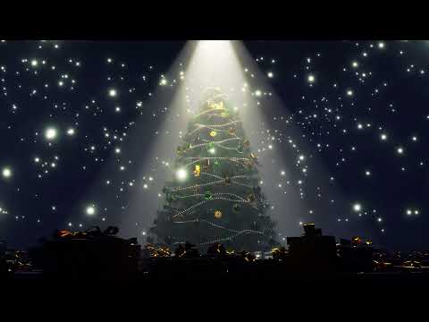 CHRISTMAS TREE VJ LOOP - Spinning XmasTree Abstract Christmas Background (No Sound) 4K