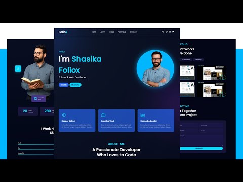 How To Create a Responsive Portfolio Website Using HTML CSS & JavaScript