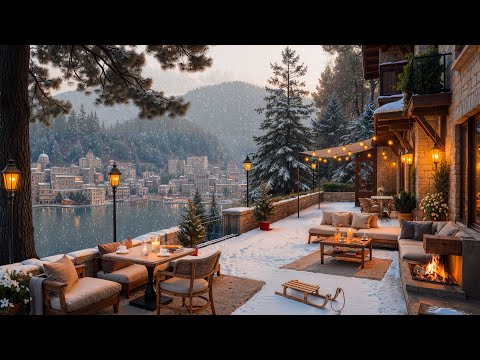 November Winter Morning at Cozy Coffee Shop Ambience ☃️ Relaxing Jazz Instrumental Music for Working