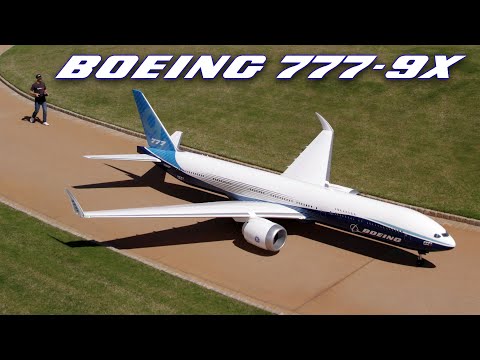 World's biggest RC Boeing 777X, reveal and test flight