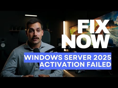 How To Fix “Windows Server 2025 Activation Failed” Error | How to Fix Activation Error Server 2025