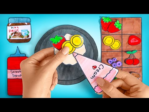 Мастерим аппетитные угощения из бумаги — блинчики и конфеты || ВЕСЕЛЫЕ ПОДЕЛКИ! 🥞🎨