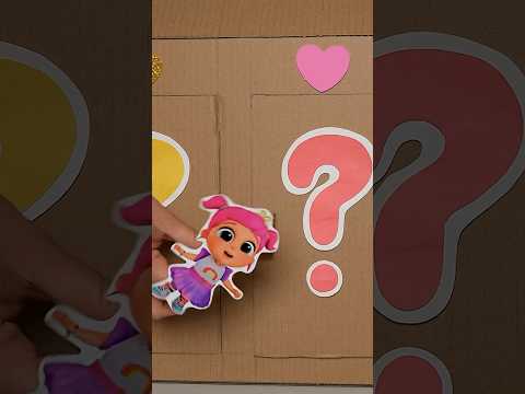 Who's At The Door? (SLIME REMIX!) 🤢 Little Angel Paper Craft & #kids Toy Play #shorts