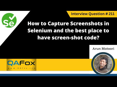 Capture screen-shots & the best place to have its code (Selenium Interview Question #211)