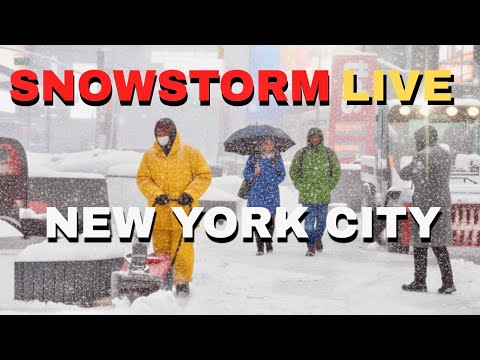 ❄️ NYC LIVE SNOW STORM 🌨️ New York City Heavy Snow Storm 2025 Live IRL Walking Tour in Manhattan NYC