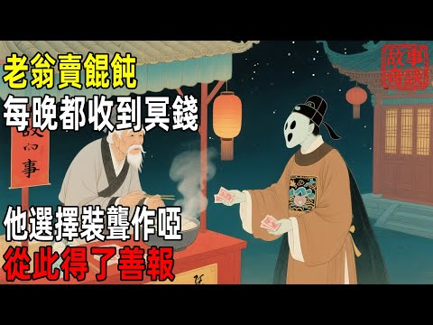 老翁賣餛飩,每晚都收到冥錢,他選擇裝聾作啞,從此得了善報「故事奇談」#故事#民间故事#故事会#民間故事#故事會#温馨故事#民间传统故事